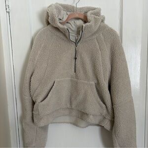 Lululemon Cream Sherpa Fleece Quarter Zip